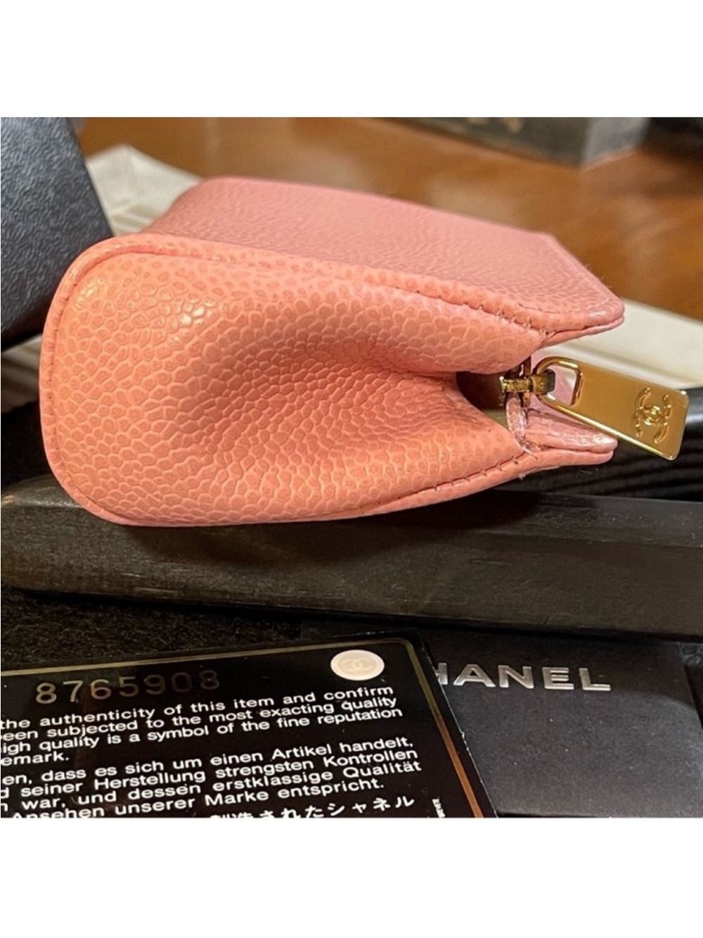 Pouch Chanel Caviar Leather Mini Pink Pouch - Picture 7 of 16
